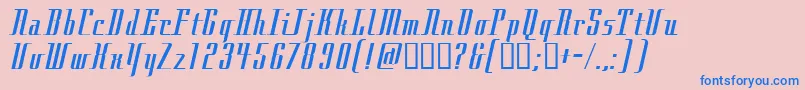 CITY Font – Blue Fonts on Pink Background
