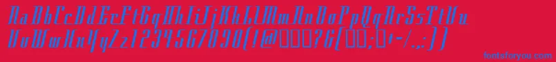 CITY Font – Blue Fonts on Red Background