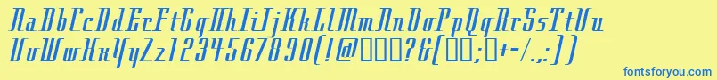 CITY Font – Blue Fonts on Yellow Background