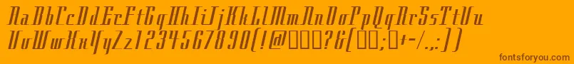 CITY Font – Brown Fonts on Orange Background