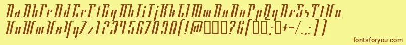 CITY Font – Brown Fonts on Yellow Background