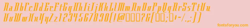 CITY Font – Orange Fonts on Pink Background