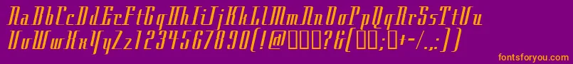 CITY Font – Orange Fonts on Purple Background