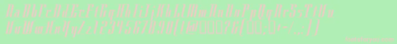 CITY Font – Pink Fonts on Green Background