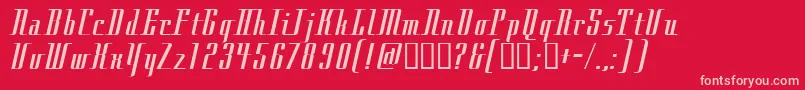 CITY Font – Pink Fonts on Red Background