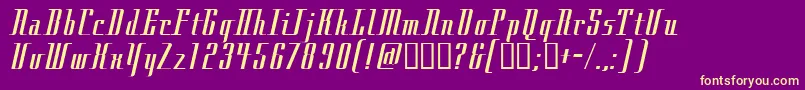 CITY Font – Yellow Fonts on Purple Background