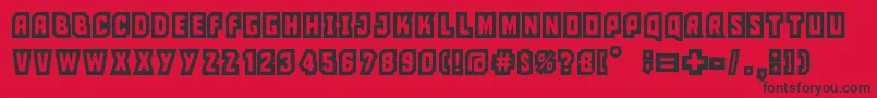 ciudad capital Font – Black Fonts on Red Background