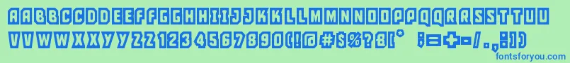 ciudad capital Font – Blue Fonts on Green Background