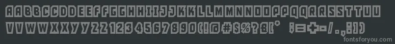 ciudad capital Font – Gray Fonts on Black Background