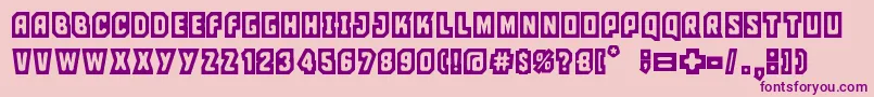 ciudad capital-Schriftart – Violette Schriften auf rosa Hintergrund