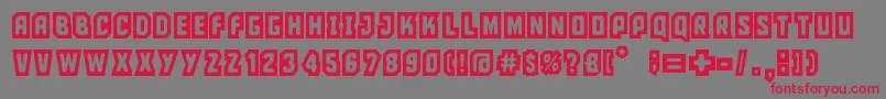 ciudad capital Font – Red Fonts on Gray Background