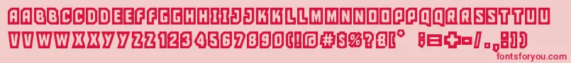 ciudad capital Font – Red Fonts on Pink Background
