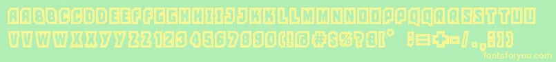 ciudad capital Font – Yellow Fonts on Green Background