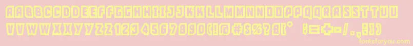 ciudad capital Font – Yellow Fonts on Pink Background