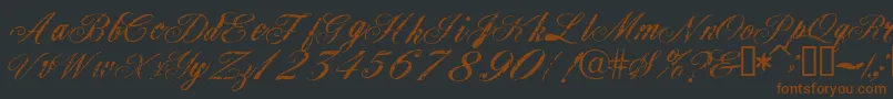 Civilian Font – Brown Fonts on Black Background