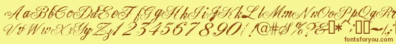 Civilian Font – Brown Fonts on Yellow Background