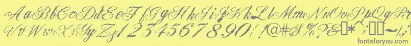 Civilian Font – Gray Fonts on Yellow Background