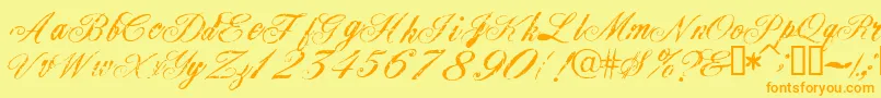 Civilian Font – Orange Fonts on Yellow Background