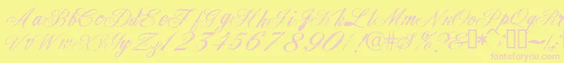 Civilian Font – Pink Fonts on Yellow Background