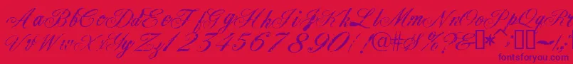 Civilian Font – Purple Fonts on Red Background