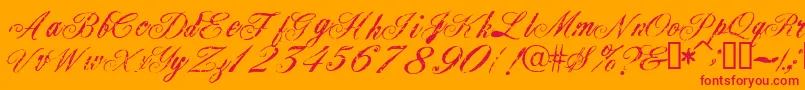 Civilian Font – Red Fonts on Orange Background