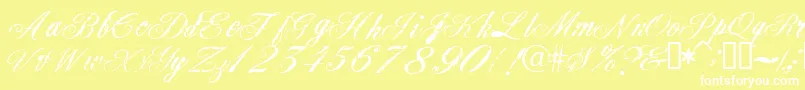 Civilian Font – White Fonts on Yellow Background