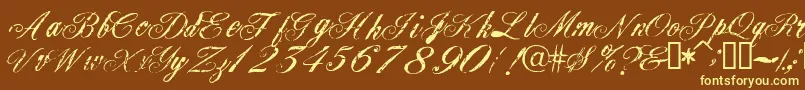 Civilian Font – Yellow Fonts on Brown Background