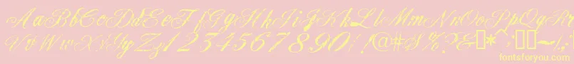 Civilian-Schriftart – Gelbe Schriften auf rosa Hintergrund