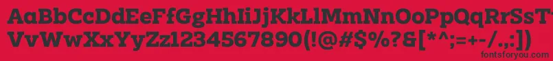 Clab Personal Use Bold Font – Black Fonts on Red Background