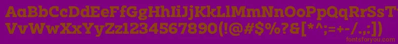 Clab Personal Use Bold-Schriftart – Braune Schriften auf violettem Hintergrund