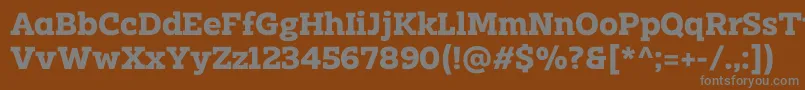 フォントClab Personal Use Bold – 茶色の背景に灰色の文字