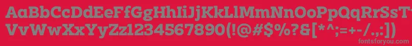Clab Personal Use Bold Font – Gray Fonts on Red Background