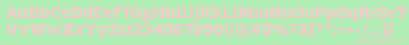 Clab Personal Use Bold Font – Pink Fonts on Green Background