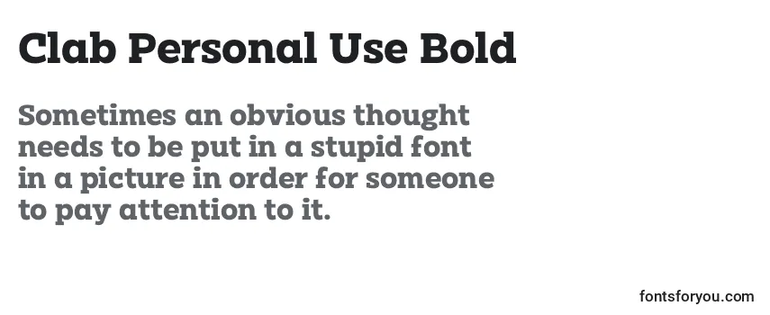 Шрифт Clab Personal Use Bold