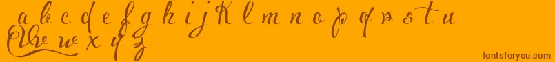 VoluptateDemo Font – Brown Fonts on Orange Background