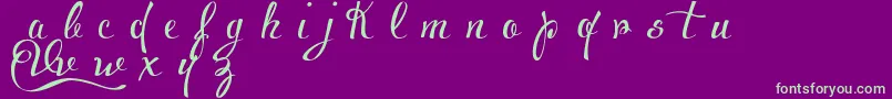 VoluptateDemo Font – Green Fonts on Purple Background