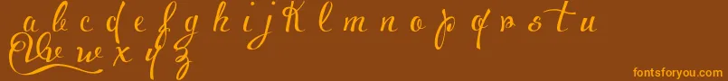 VoluptateDemo Font – Orange Fonts on Brown Background