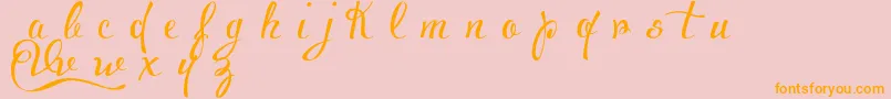 VoluptateDemo Font – Orange Fonts on Pink Background