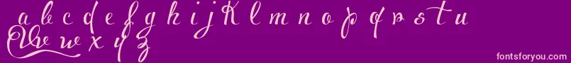 VoluptateDemo Font – Pink Fonts on Purple Background