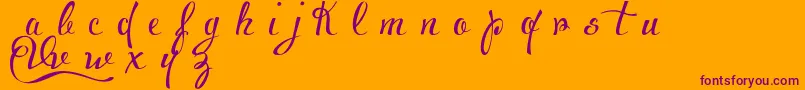 VoluptateDemo Font – Purple Fonts on Orange Background