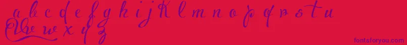 VoluptateDemo Font – Purple Fonts on Red Background