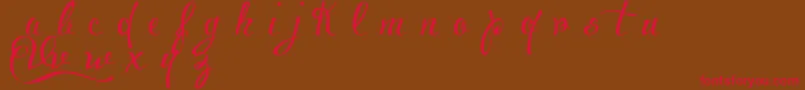 VoluptateDemo Font – Red Fonts on Brown Background