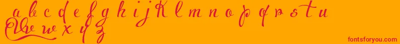 VoluptateDemo Font – Red Fonts on Orange Background