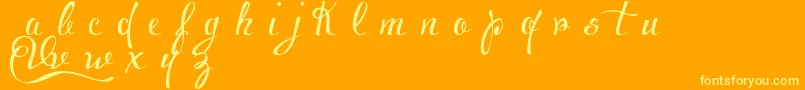 VoluptateDemo Font – Yellow Fonts on Orange Background