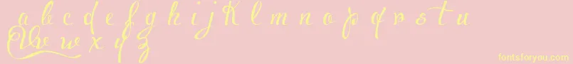 VoluptateDemo Font – Yellow Fonts on Pink Background