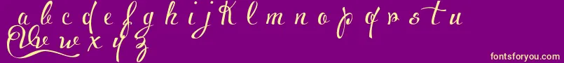 VoluptateDemo Font – Yellow Fonts on Purple Background