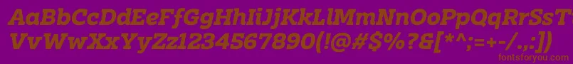 Clab Personal Use BoldItalic Font – Brown Fonts on Purple Background