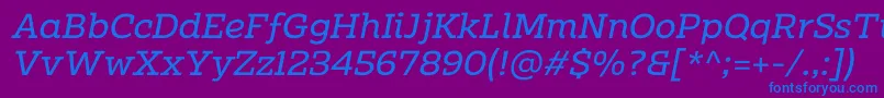 fuente Clab Personal Use Italic – Fuentes Azules Sobre Fondo Morado