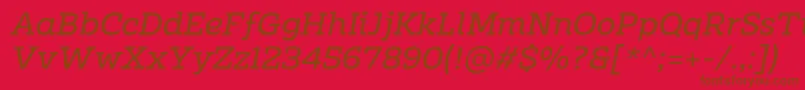 Clab Personal Use Italic Font – Brown Fonts on Red Background