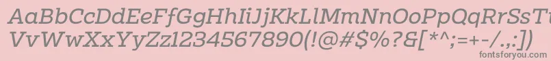 Fonte Clab Personal Use Italic – fontes cinzas em um fundo rosa